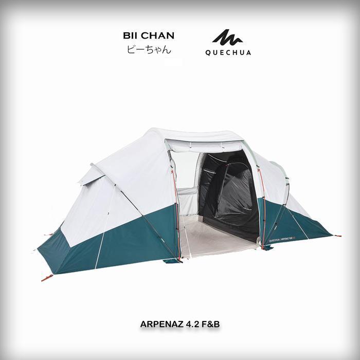 Tenda camping arpenaz 4.2 F&B Fresh & Black