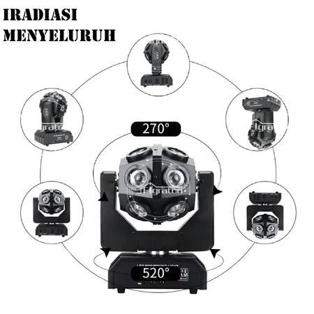 Lampu Disco Putar 12 LED Full Colour lighting panggung /Moving Head Laser Beam 12*12 WATT