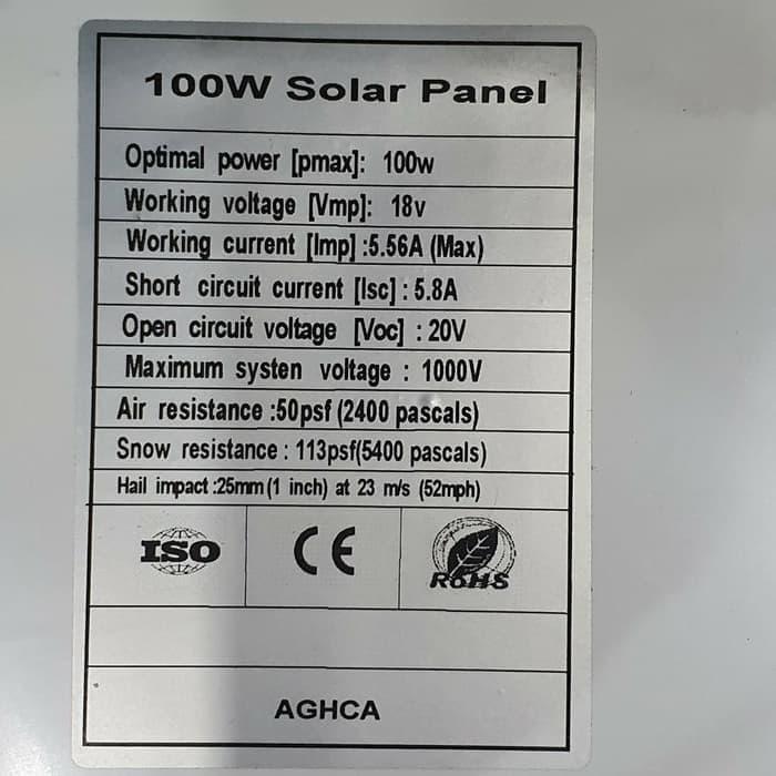 PANEL SURYA SOLAR CELL FLEXIBLE 100 WATT PANEL SURYA FLEKSIBEL