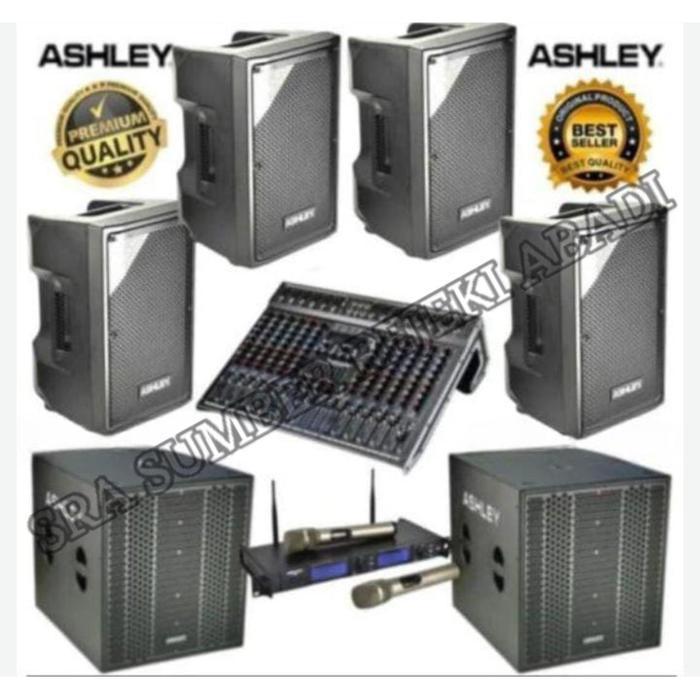 DISTRIBUTOR Gosir Paket Sound Karaoke Speaker Aktif ASHLEY 10 Inch + Subwoofer Aktif ASHLEY 12 Inch