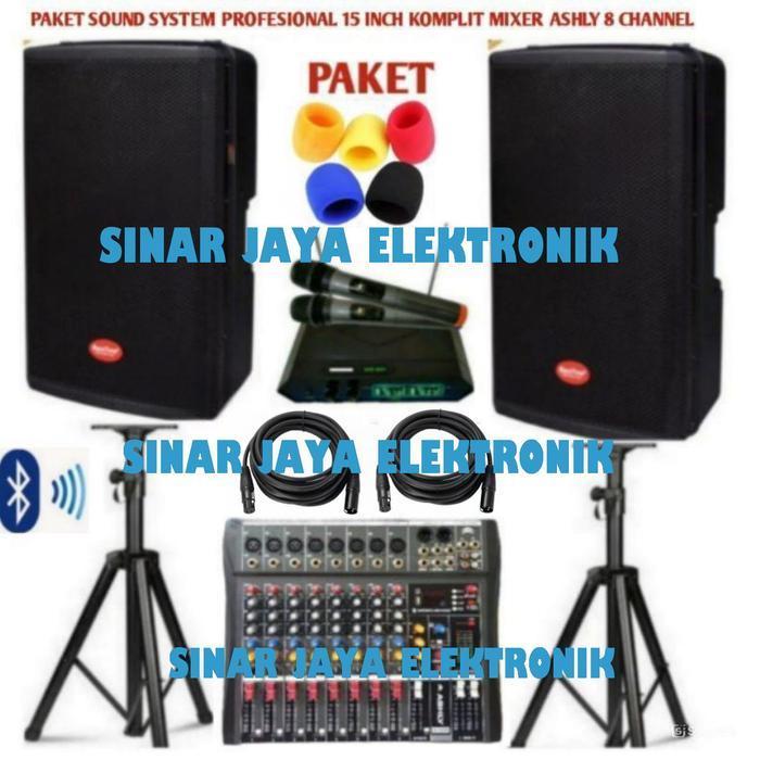Paket sound sistem max15rc max 15 rc plus mixer Ashly 8 ch