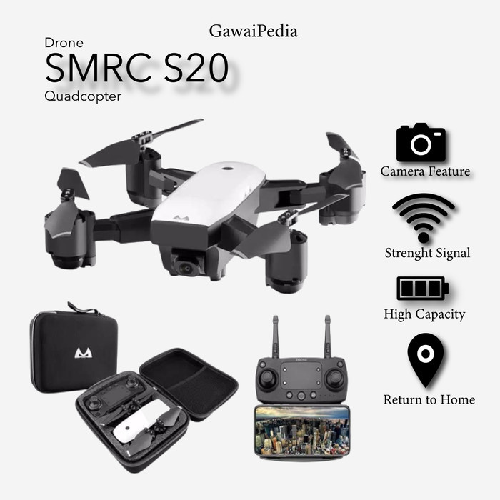 SMRC S20 DRONE 5MP WIFI KAMERA DRONE S20 5MP KAMERA BONUS TAS DRONE