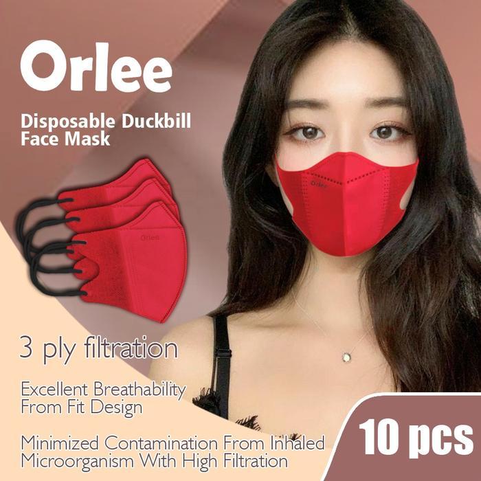 gigim608 masker duckbill earloop cantol kuping embos merk orlee pcs grosir 1 karton isi 200 pack isi