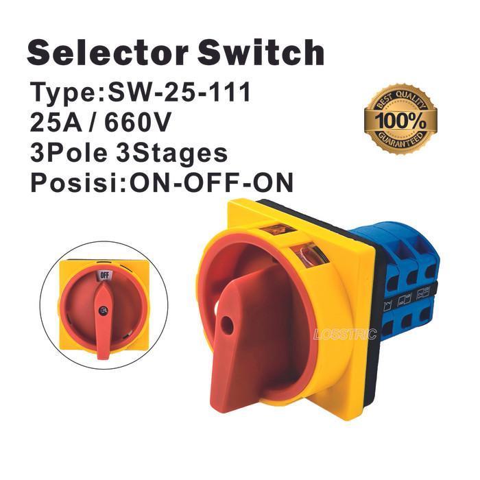 Cam Switch / Selector Switch ON-OFF-ON 25A
