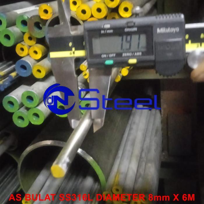 As Bulat Ss316L Diameter 8Mm X 6M Besi As Stainless Round Bar