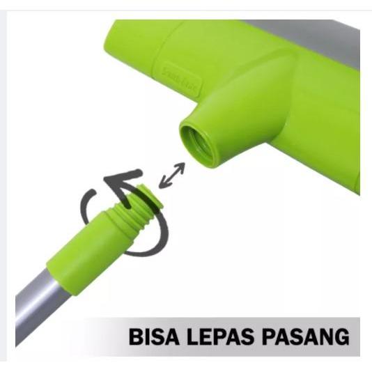 3M SCOTCH BRITE ID-772 ID772 Sikat Lantai Pendorong Air Karet 2in1 tongkat gagang panjang