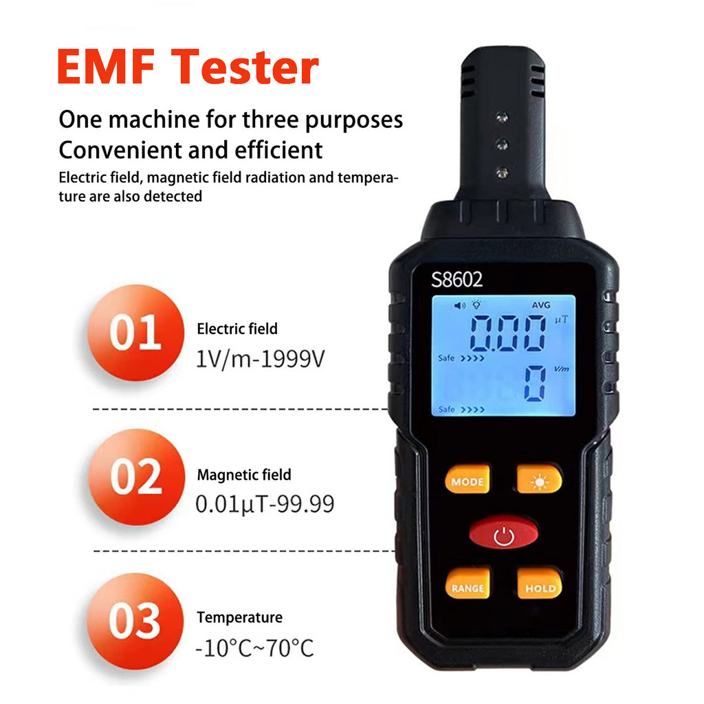 3 In 1 Emf Meter Electromagnetic Field Radiation Detector Emf Tester For Home Emf Detector Ghost