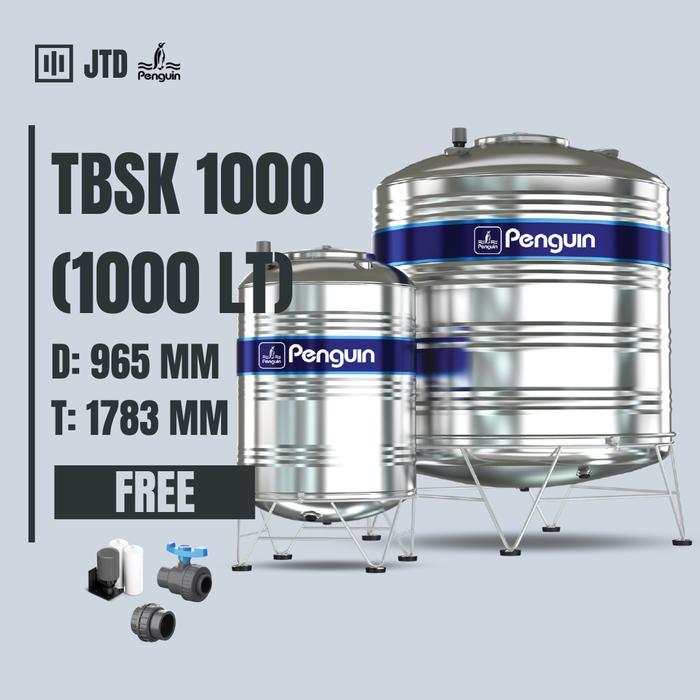 Toren / Tandon / Tangki Air Penguin Stainless 1000 Liter - TBSK 1000