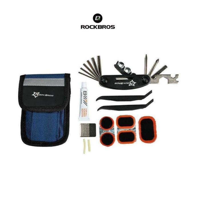 Rockbros Kunci Sepeda Tambal Ban Sepeda Lipat Mtb Road Bike Satu Set Terpercaya