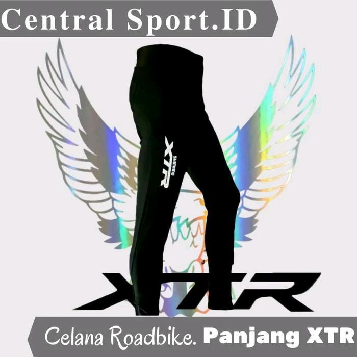 Celana Roadbike Simano Xtr & Black Coated / Celana Sepeda Panjang Ketat Celana Sepeda Panjang Pria