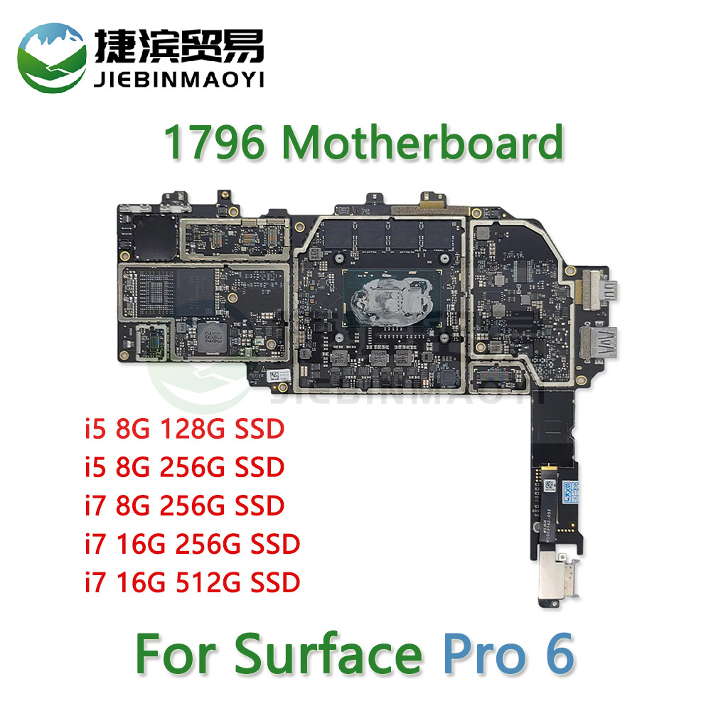 Original Laptop I5 I7 8G 256G 512G 1807 1796 Main Board For Microsoft Surface Pro 5/6 Motherboard