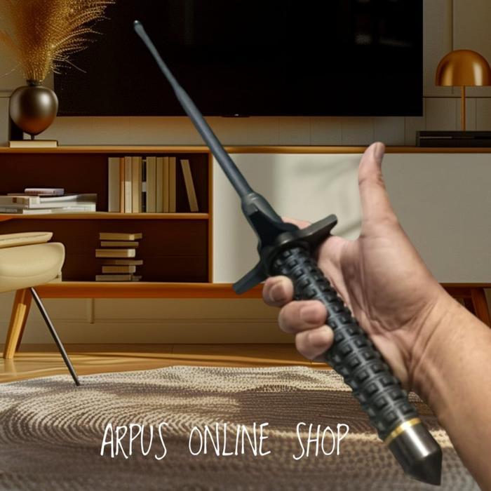 [NEW] Baton Stick Police Titanium Solid Titanium Steel - hitam 65cm