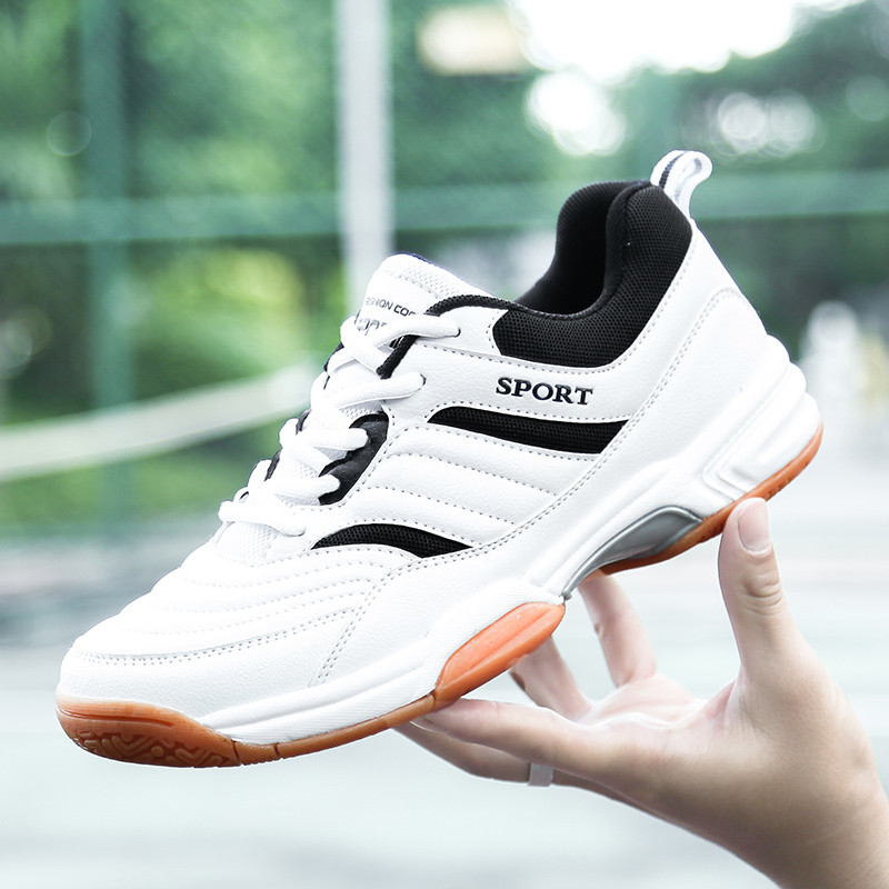 Men Tennis Shoes Leather Professional Men Badminton Shoes Volleyball Shoes Sport Shoe Anti-Slip