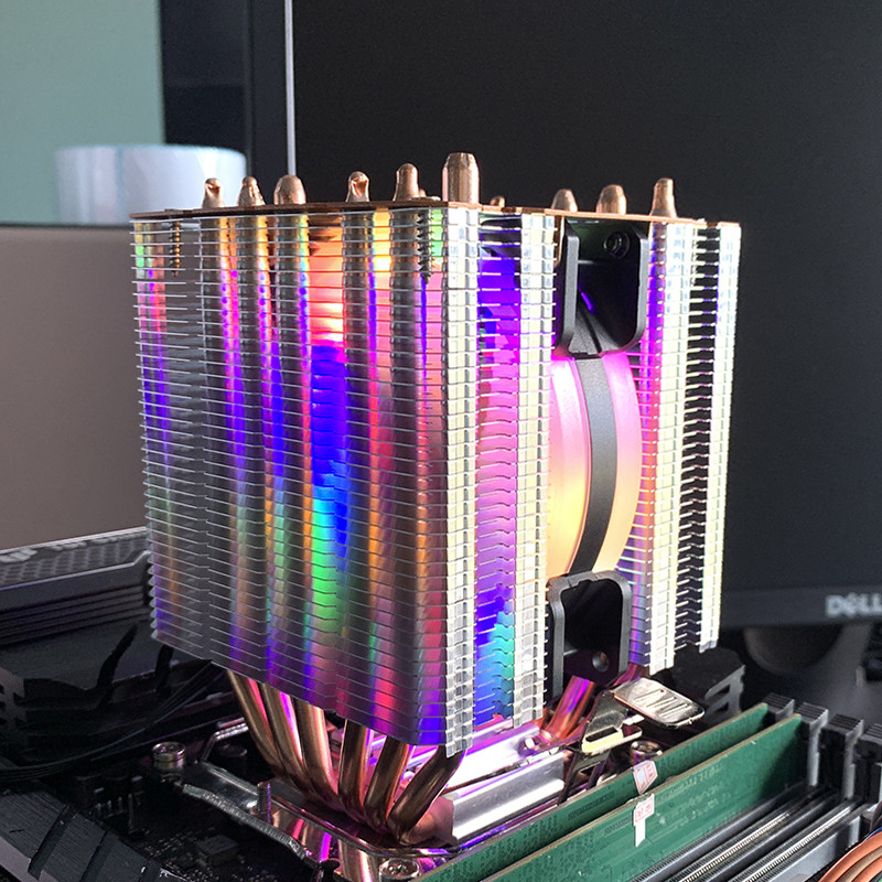 X99 RGB CPU Air Cooler 6 Heatpipes PC Processor Quiet Cooling Fan For Intel LGA 1150 1151 1156 1366