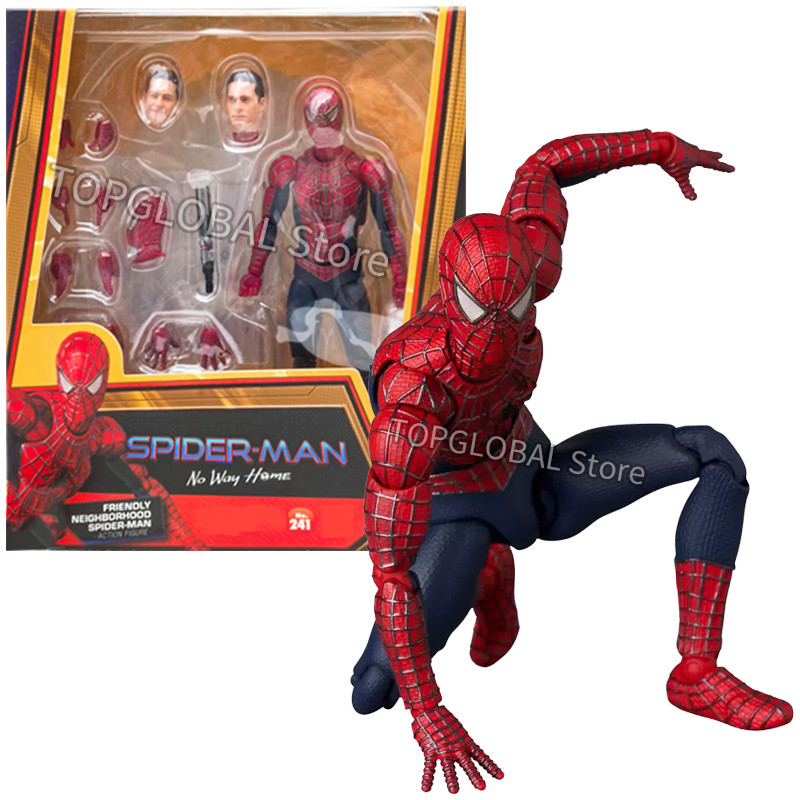 New Mafex 241 Tobey Maguire Spider Man No Way Home Friendly Neighborhood Anime Action Figure KO