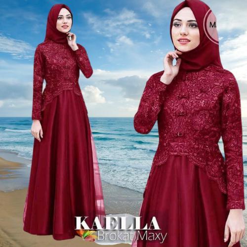 Gamis Brokat Terbaru / Gamis Murah / Dress Cantik Mewah Kekinian / Kaella Maxy Dress
