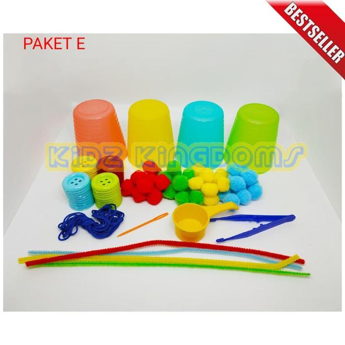 Mainan Montessori Sensory Toys Edukasi Paket Sortir Lengkap