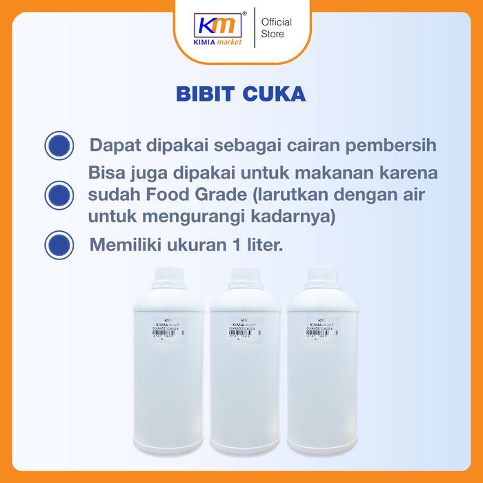 Asam Cuka Glasial 1 Liter Glacial Asetik Acid 99,8% Cuka Pekat
