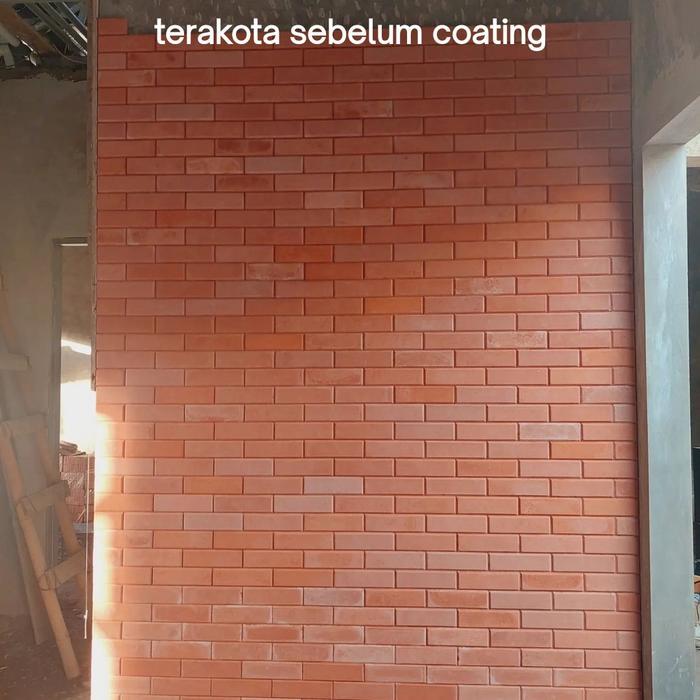 "New" bata tempel bevel natural Merah Putih Abu