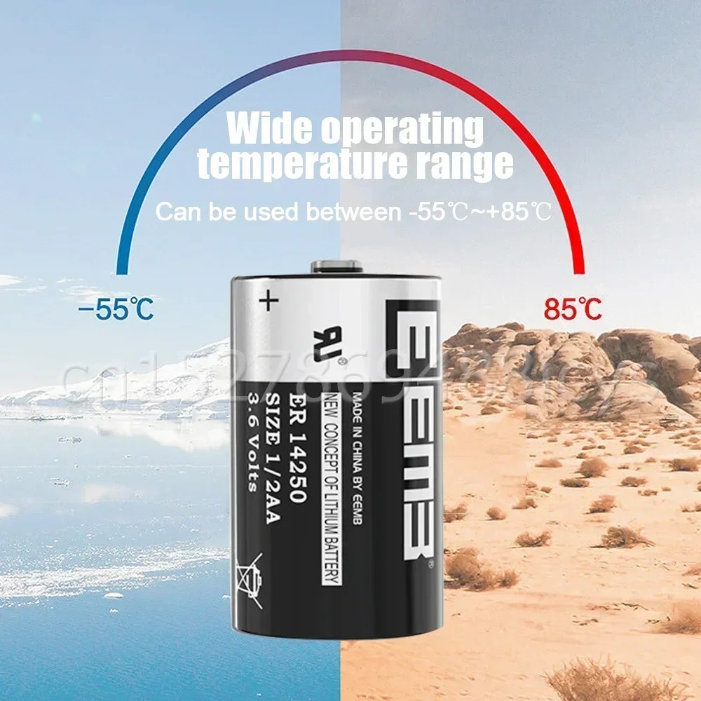 20PCS ER14250 ER 14250 CR14250SL 1/2AA 1/2 AA 3.6V 1200mAh PLC Industrial Lithium Battery Primary