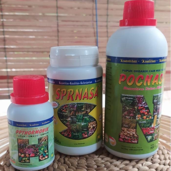 Paket Pupuk Organik Nasa, Supernasa 250 gram, Hormonik 100 cc Dan Poc Nasa 500 cc , Menyuburkan