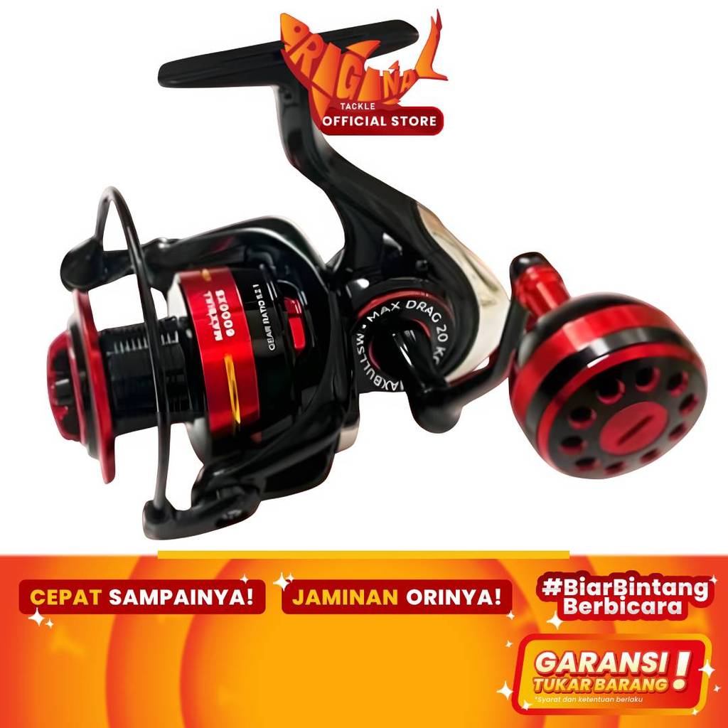 Reel Pancing Spinning Hinomiya Maxbull SW Graphite 3000 1000 2000 4000 6000 5000