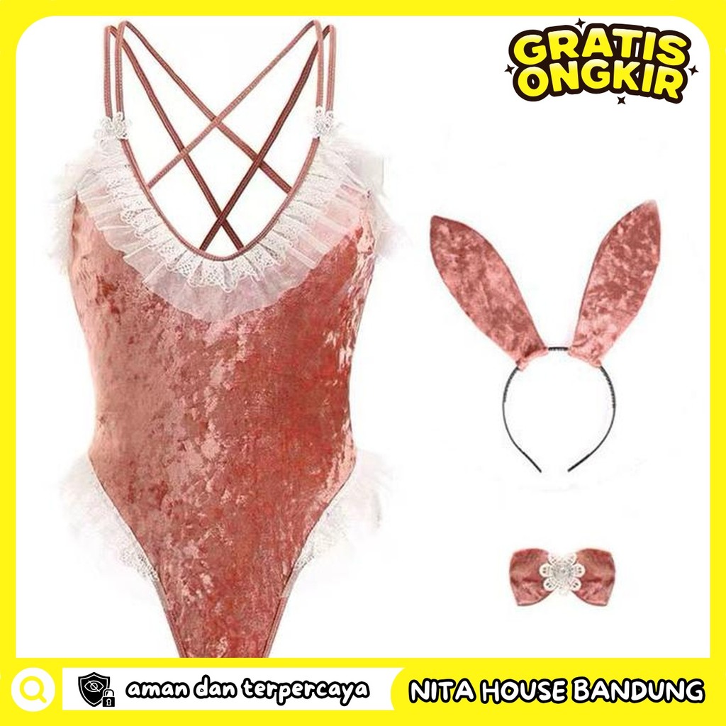 LINGERIE CELANA KETAT KELINCI ​LUCU SET COSPLAY LINGERIE PRIVASI AMAN