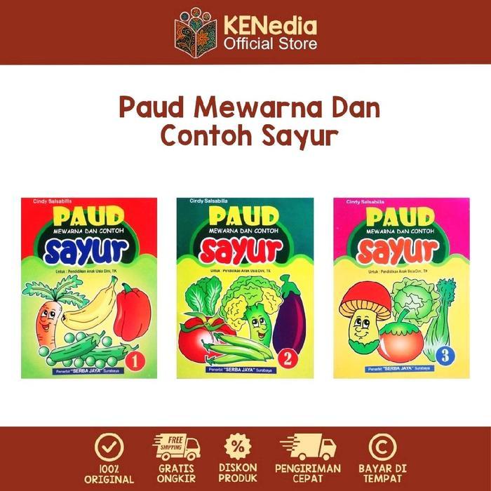 Buku Paud Mewarna Dan Contoh - Buku Seri Mewarnai Sayur