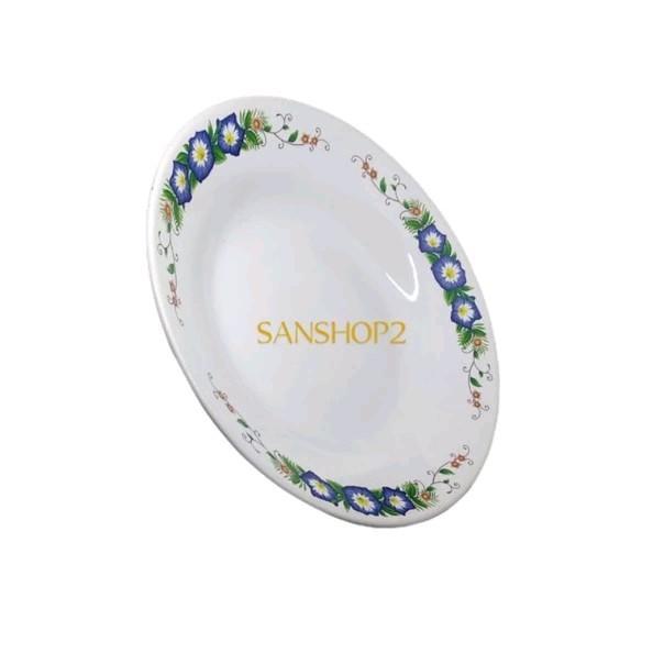 PIRING MAKAN HOTEL BUNGA 1 LUSIN PIRING KERAMIK