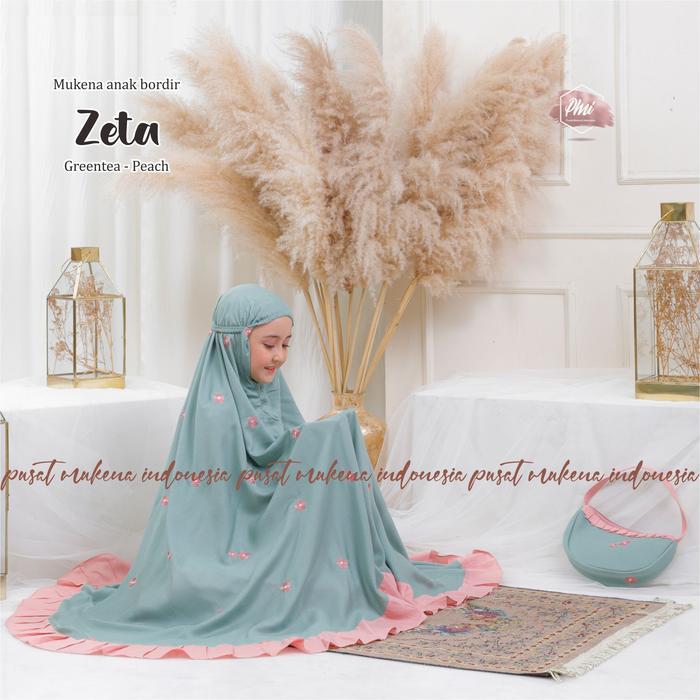 PUSAT MUKENA INDONESIA - MUKENA ANAK RAYON TANGGUNG BORDIR ZETA