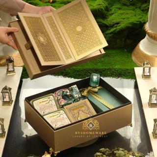 Hampers Lebaran 2025 / Eid Mubarak Hampers Premium Al-Quran Gelas Cangkir Set Mewah Kue Kering/