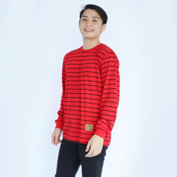 Kaos Stripe Salur Belang Garis Garis Lengan Panjang Pria Dan Wanita