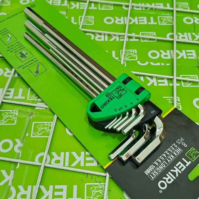 Kunci Satu Set Tekiro // Kunci L Set 8 Pcs Panjang / Cod ( Bayar Ditempat )