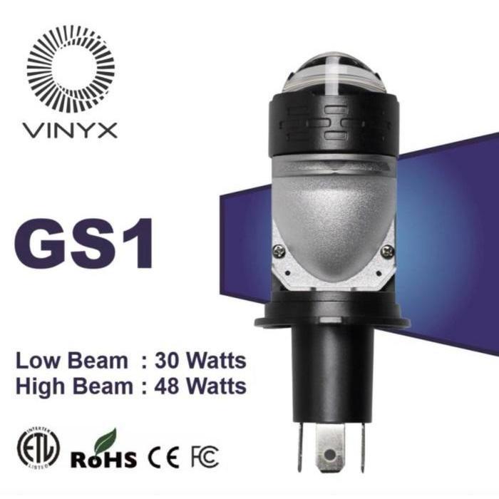 Lampu Led Vinyx Gs V1 - H4 Mini Projector Lens Lensa Mobil Motor Headlamp Originall
