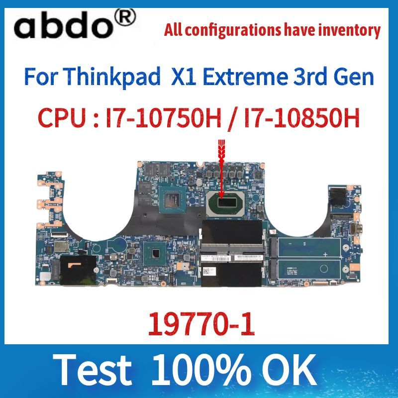 For Thinkpad X1 Extreme 3rd Gen Game Laptop Motherboard.19770-1.With i7 10th Gen CPU and GPU.Test al