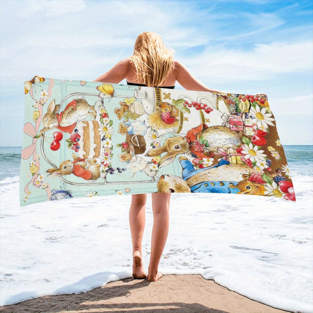 Peter Rabbit Beach Towel - Quick-Dry Oversized Pool Towel Suitable for &, The Tale of Peter Rabbit,