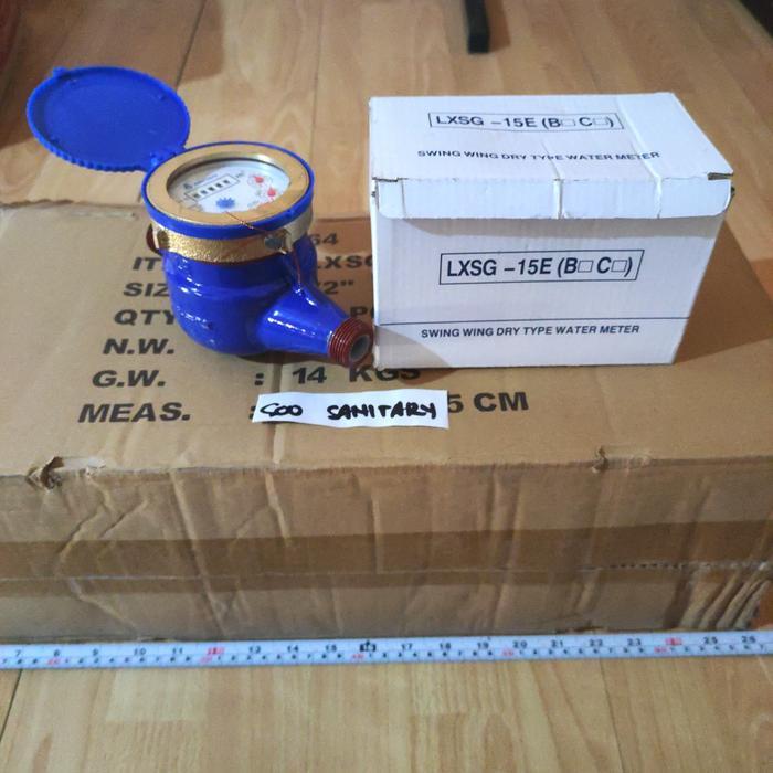 (1 Dus) Water Meter 1/2" Senso Besi - Meteran Air 10pcs