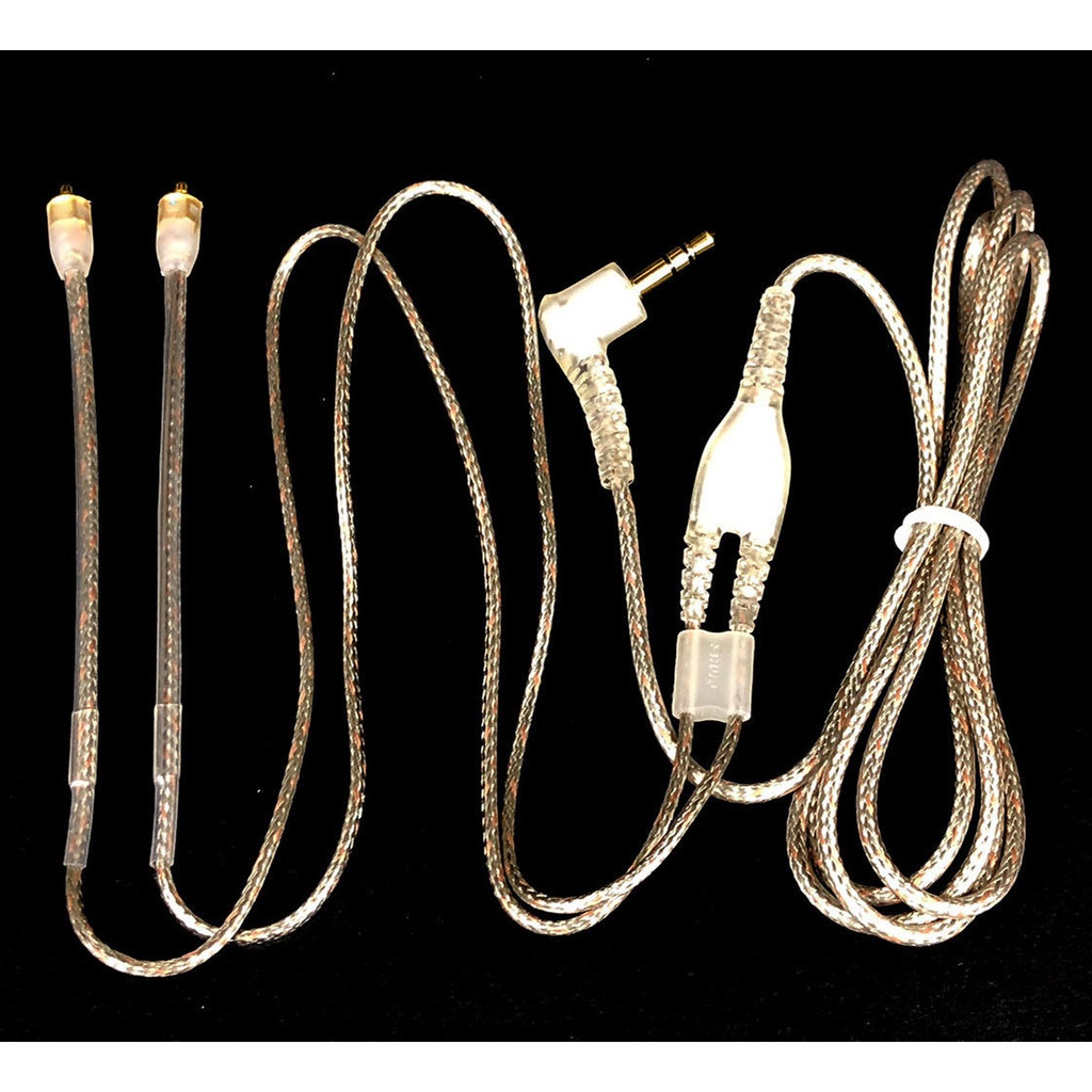 For Shure SE215 SE315 SE425 SE535 Earphones Accessories 1.6M Clear Dual-exit Detachable Audio Cable 