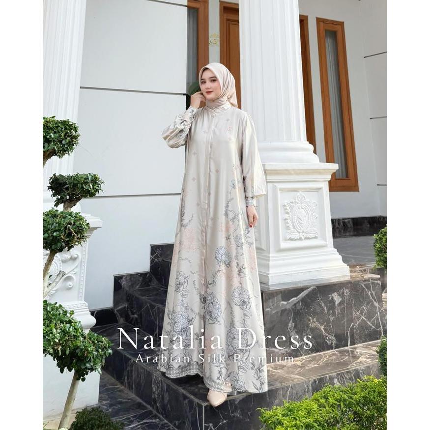 PREMIUM Faraz Label - NATALIA DRESS (TANPA HIJAB) Pakaian Muslim Wanita Dress Armany Silk Gamis