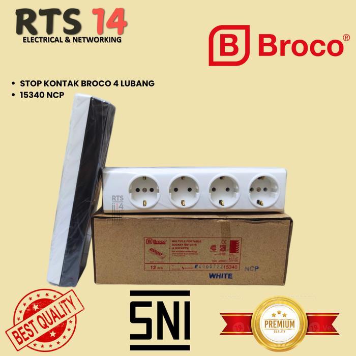 Murah BROCO STOP KONTAK 4 LUBANG / TERMINAL 4 LUBANG / COLOKAN LISTRIK BROCO / EXTENTION