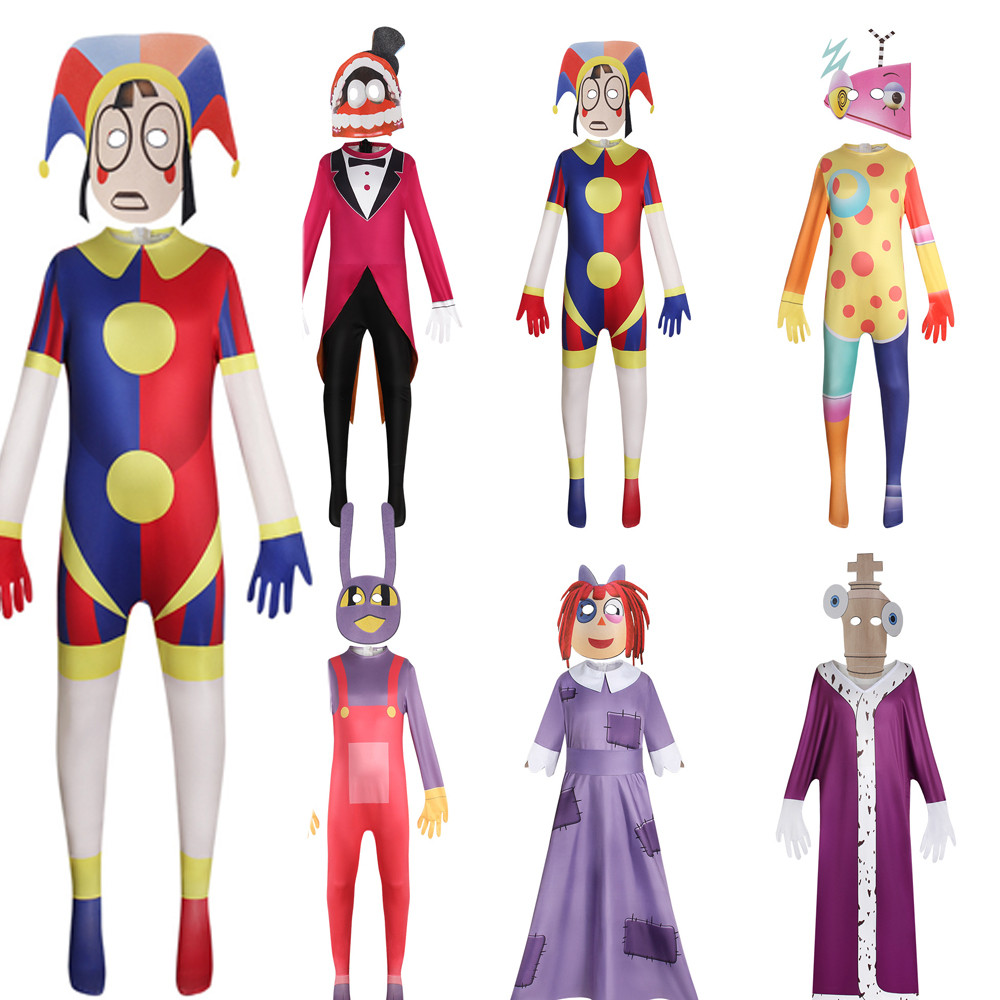 Anime Amazing Digital Circus Cosplay Pomni Cosplay Costume Halloween Ragatha Jax Caine Theater