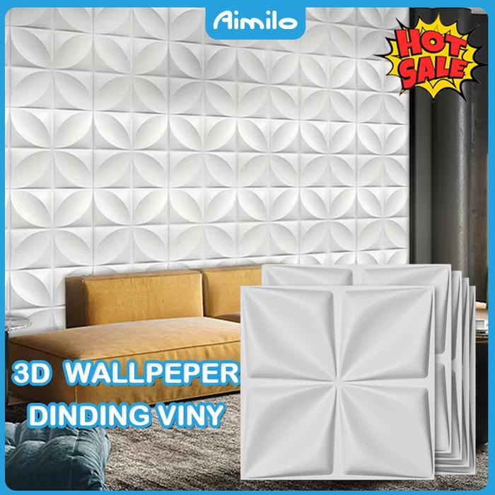 3D PVC WALL PANEL MOTIF POLOS WALLPEPER DINDING VINY PVC KAKU ANTI AIR DAN JAMUS PVC WALL PANEL