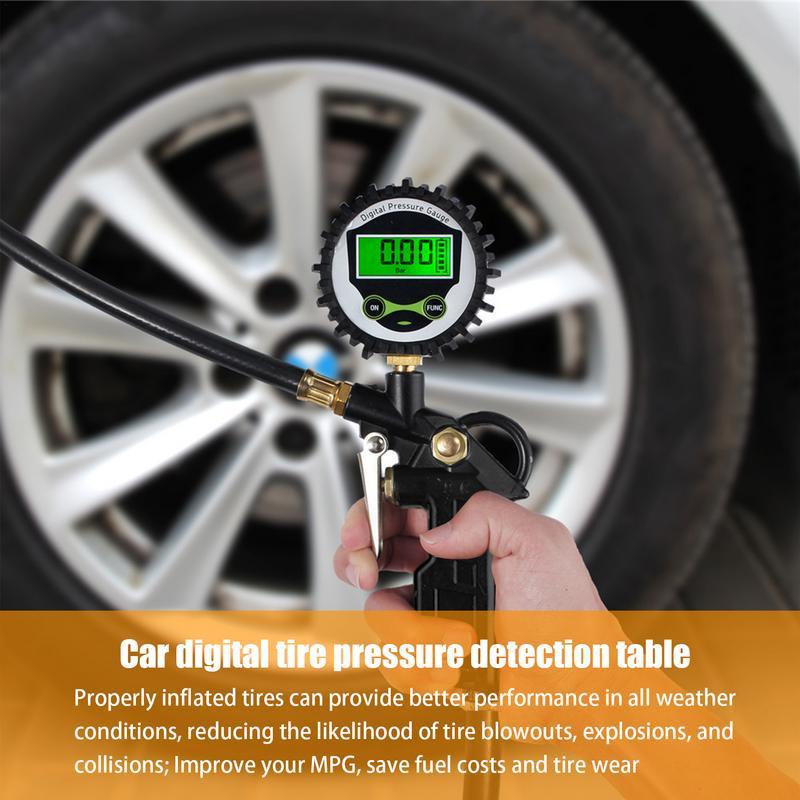 Digital Tire Inflator Tire Pressure Gauge for Air Compressor Air Gauge Tire Pressure Inflator Heavy 
