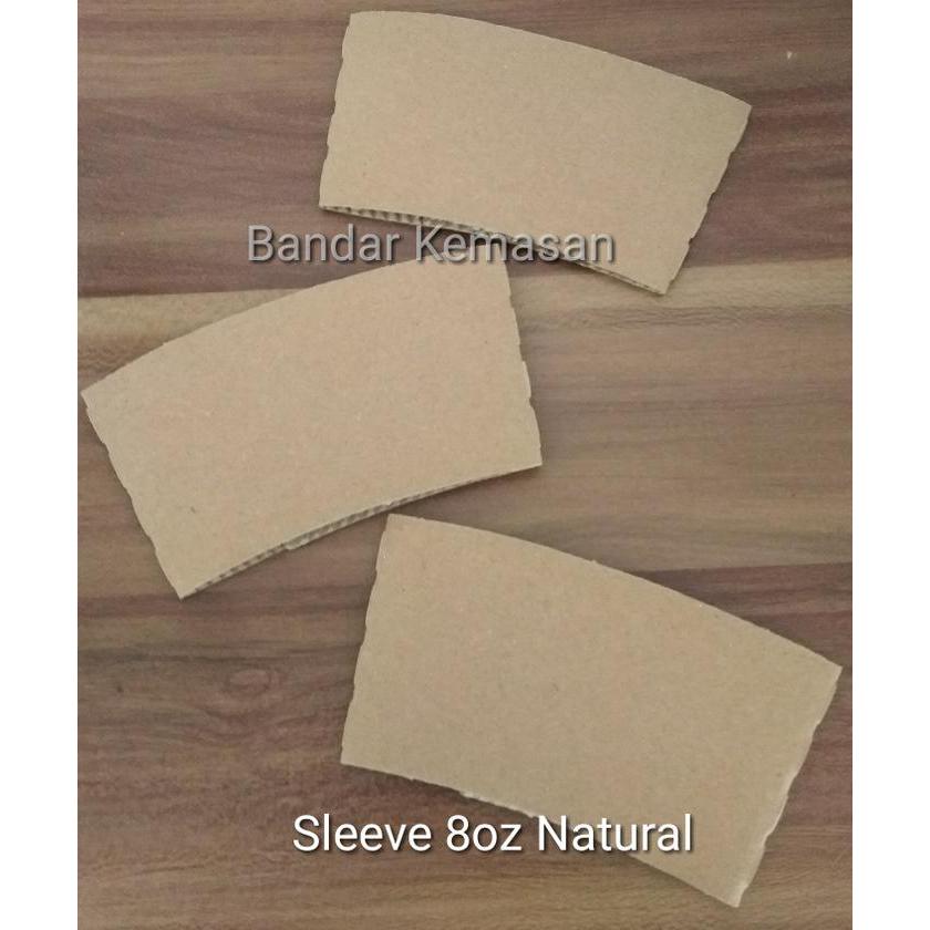 Sleeve 8oz / Jacket anti Panas minuman ukuran 8oz Natural