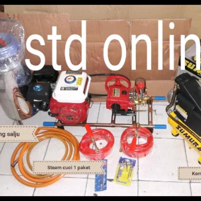 PAKET STEAM CUCI MOTOR 1SET SIAP PAKAI PAKET CUCIAN MOTOR MOBIL STEAM
