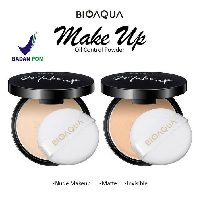 YURIZUMI - BIOAQUA Bedak Padat Glowing Bebas Minyak Anti Air dan Tahan Lama Bioaqua Charm Clear Oil