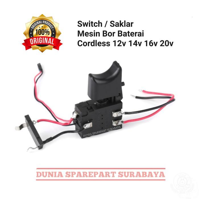 Saklar Switch Mesin Bor Baterai DC Cordless 12v 14v 16v 20v NRT RYU