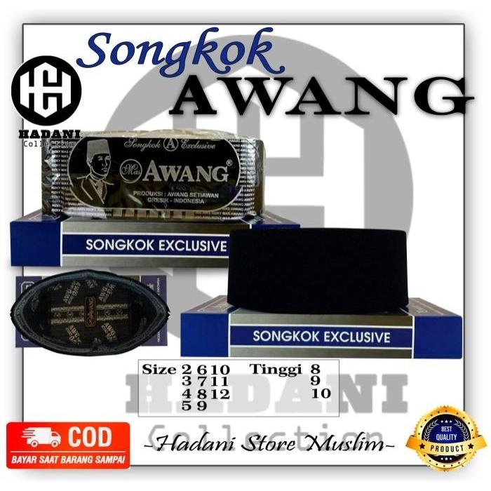 Sale Songkok Awang Exclusive Hitam Ac Tinggi 8 9 10 Anak-Dewasa Nomor 3-11
