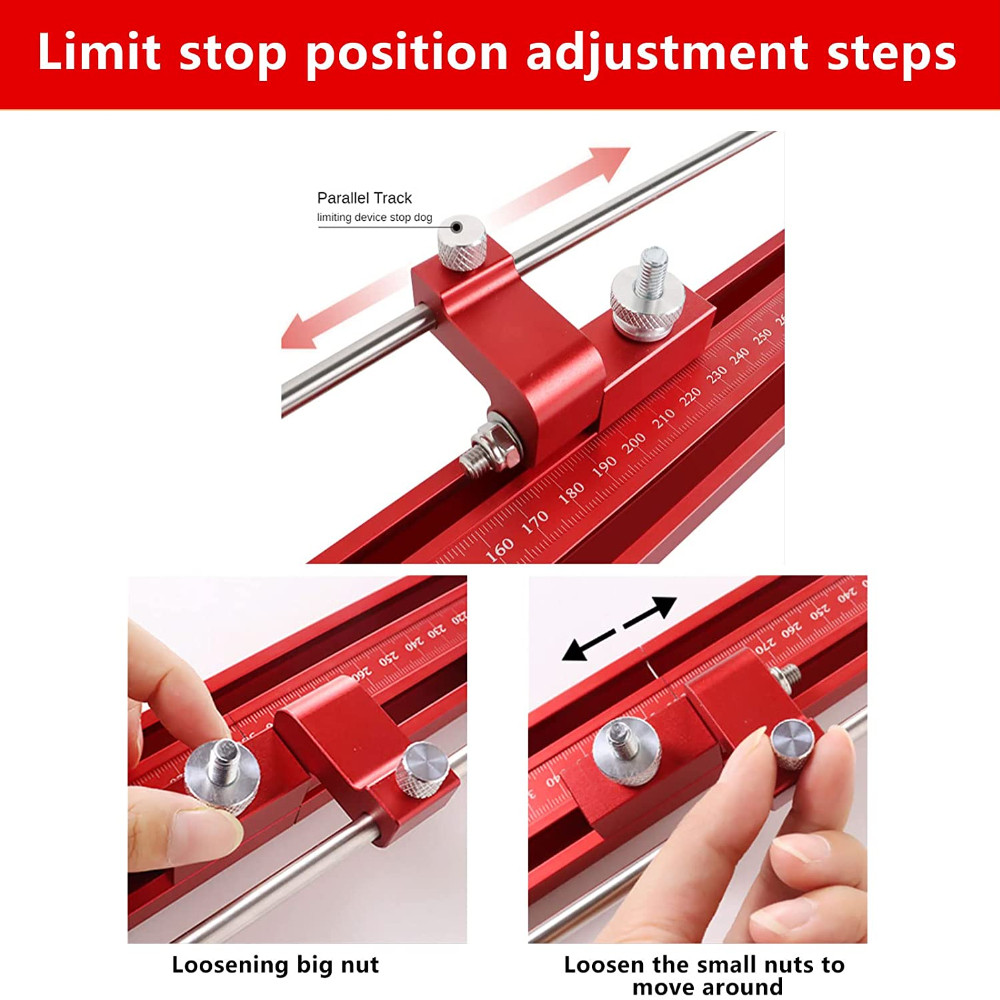 Parallel Rail Guide System Aluminium Alloy Circular Saw Track Set Fixed Guide Rail Bracket for Track