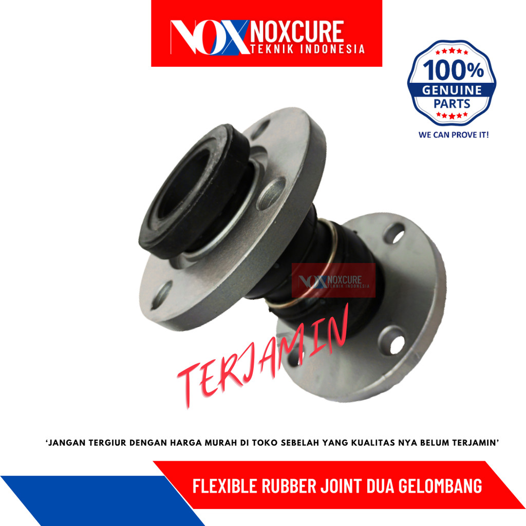 2" Rubber Flexible Joint Dua Gelombang Flexible Rubber Joint Flange PN 16 Size 2 Inch
